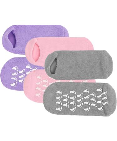 DOITOOL 6 Pairs Foot Gel Socks Moisturizing Foot Socks Overnight Spa Socks Foot Repairing Socks Comfortable Gel Socks Spa Foot Socks Heel Spa Socks Casual Socks Soft Cotton-spandex Miss - Buy Online on GoSupps.com