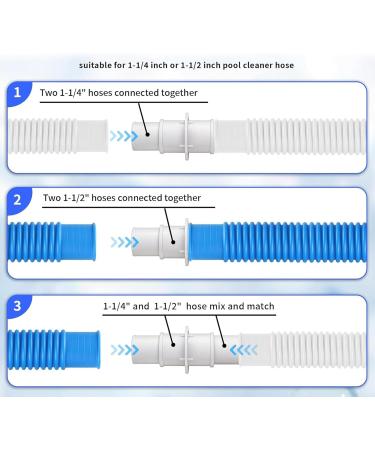 Lot de 4 adaptateurs de tuyau pour nettoyeur de piscine - Buy Online on GoSupps.com