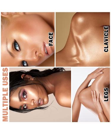 Rose Gold Body Shimmer Oil - Waterproof Liquid Highlighter for Face & Body Glow - Buy Online on GoSupps.com