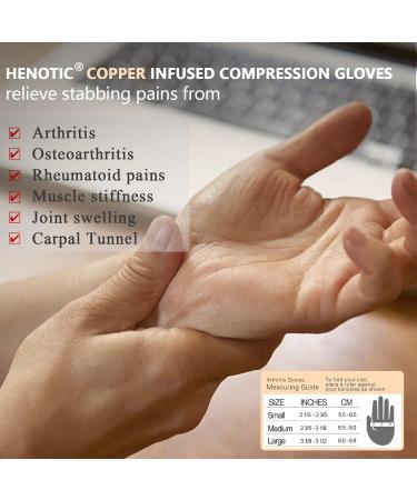 Buy Copper Compression Gloves for Arthritis Full Finger Breathable & Moisture-Wicking for Men & Women Small Size Availability - Buy Online on GoSupps.com