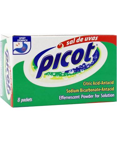 Picot Sal De Uvas Antacid - 8 Envelopes x 0.17 oz - Fast Relief for Heartburn and Indigestion - Buy Online on GoSupps.com