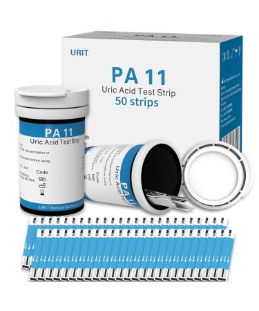 URIT 50 Uric Acid Test Strips (Test Strips Only) for URIT (Model: PA-11) Uric Acid Monitor. 2 Boxes Total  25 Test Strips Per Box. (Includes 50 Test Strips and 50 lancets.)