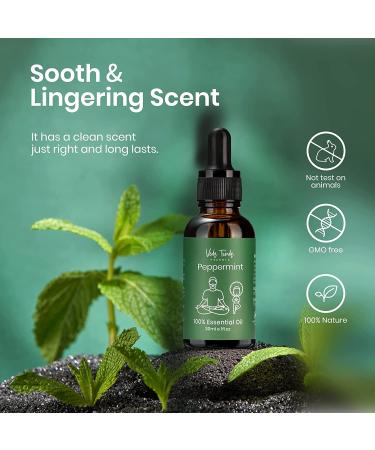 Veda Tinda Peppermint Oil - 100% Pure Organic Essential Oil for Hair Growth and Clear Head - 1 fl oz (30ml) - With Diffuser - Pack of 1 - Buy Online on GoSupps.com