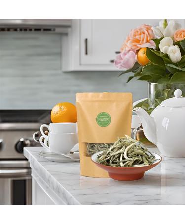  GOARTEA GOARTEA 100g (3.5 Oz) Supreme Chinese Organic Bai Hao Yin Zhen BaiHaoYinZhen Silver Needle White Loose Tea White - Buy Online on GoSupps.com
