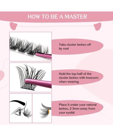 Buy 72 Pcs Cluster Lash Extensions | Volume Eyelashes with Super Thin Band - DIY Individual Lashes (C Curl 18mm - Buy Online on GoSupps.com