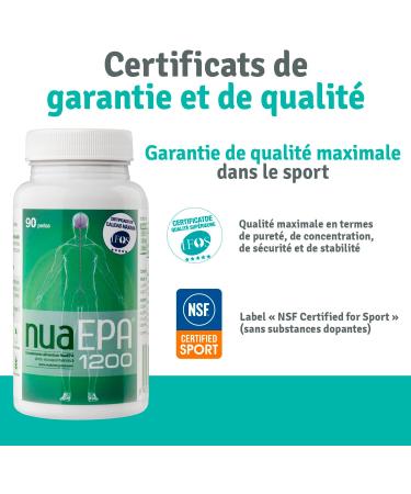 Nua Nua Biological NuaEPA 1200 Omega 3 Marine Blue Fish EPA (Eicosapentaenoic Acid) 90 Triglyceride Capsules (1200mg Pure EPA/Pearl) - Buy Online on GoSupps.com