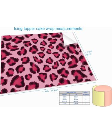 PINK ANIMAL PRINT WRAP AROUND EDIBLE CAKE TOPPER ICING SHEET DECORATION 1 SHEET - Buy Online on GoSupps.com