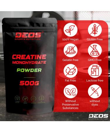 Buy Pure Creatine Monohydrate Powder 500g - High-Dose Vegan Additive-Free Lab-Tested - Optimize Performance! - Buy Online on GoSupps.com