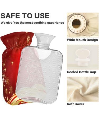 KCL Deci Hot Water Bottle with Cover - 2L Christmas Tree Star Design | Foot Warmer & Pain Relief | Hot & Cold Therapy for Cramps - Buy Online on GoSupps.com