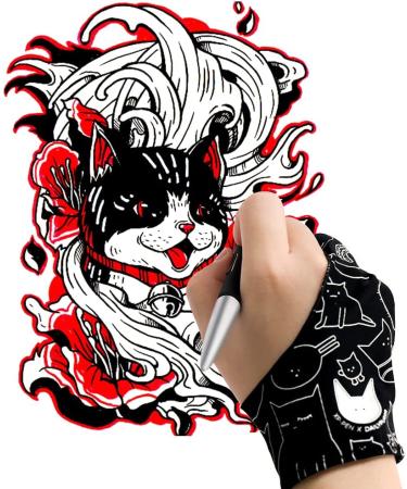 XP-Pen Antifouling Sign Gloves - 2PC Two Finger Gloves for Graphics Drawing & Art Creation - Free Size for Right/Left Hand | International Shipping Available - Buy Online on GoSupps.com