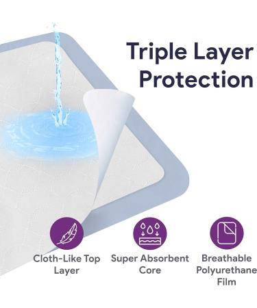 Incontinence Bed Pads Washable - Heavy Duty Waterproof Bed Pads - Soft Rayon and Poly Blend Chucks - Heavy Duty Absorbent Reusable Pee Pads for Adults - 18" x 24" - 1 Pack 18" x 24" (1 Pack) - Buy Online on GoSupps.com