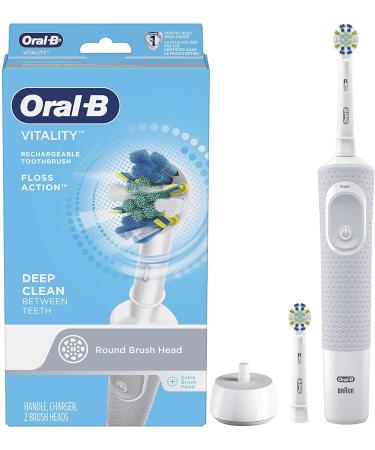 Oral-b Vitality Floss Action Rechargeable Power Toothbrush, Blue and White Old Version