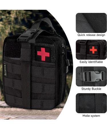 Crisis First Aid Bag | Empty Molle Tactical EDC IFAC Pouch for Outdoor & Travel | Versatile Camping Gadget & Motorcycle Pharmacy Belt Bag - Buy Online on GoSupps.com