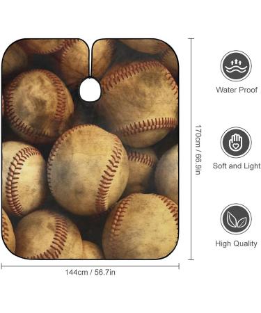 Buy Vintage Baseball Barber Cape - Water Stain Resistant Hair Cutting Apron | Anti-Static 56.7x66.9 Inch - International Shipping Available - Buy Online on GoSupps.com