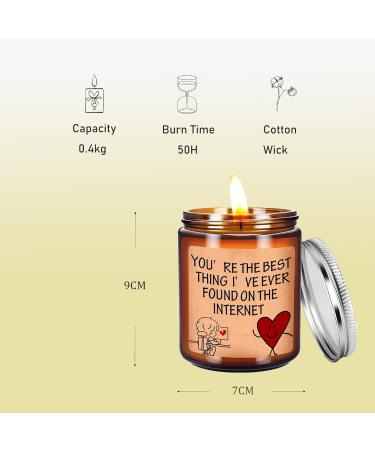 Scented Lavender Soy Wax Candle - Handmade Aromatherapy Gift for Women - 50 Hours Long Lasting - Perfect Gift for Friends - Buy Online on GoSupps.com
