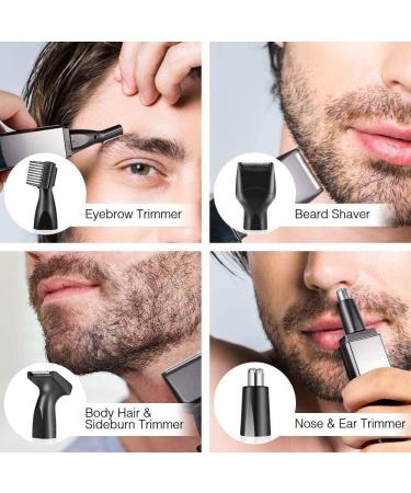 Premium 4-in-1 Ear & Nose Hair Trimmer for Men & Women - Painless Waterproof Facial Hair Remover with Dual Edge Blades - Buy Online on GoSupps.com