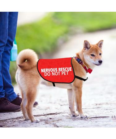Nervous Rescue Dog Jacket Vest Nervous Rescue Do Not Pet Dog Vest Dog Walking Slogan Warning Vest (Nervous Pet M) - Buy Online on GoSupps.com