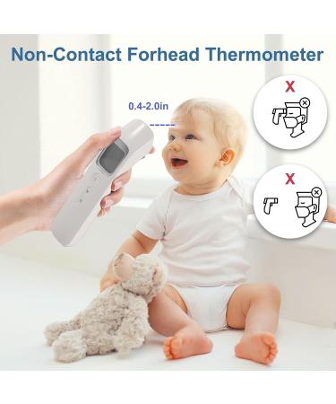 Rgdood Non-Contact Digital Infrared Forehead Thermometer - Accurate Temperature Reading for Adults and Kids - Object Mode Function - 20 Memory Recall - White - Buy Online on GoSupps.com