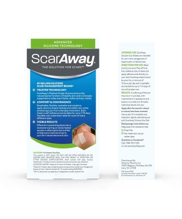 ScarAway Silicone Scar Sheets Variety Pack - Medical Grade Treatment for Surgical, Burn, Acne Scars - 8 Reusable Strips - Buy Online on GoSupps.com