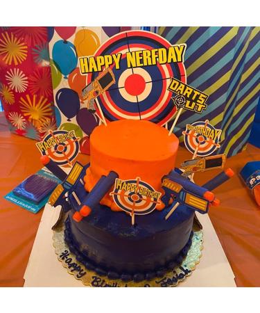 Cake Decorations for Nerf Cake Topper Cupcake Toppers Boys Birthday Gun Party Supplies - Buy Online on GoSupps.com