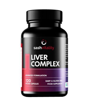 Liver Support Capsules High Strength | 13 Essential Natural Ingredients for Healthy Liver Function - Premium Liver Supplement | 120 Vegan Liver Pro Care Tablets 8 Weeks Usage | UK Made Sash Vitality