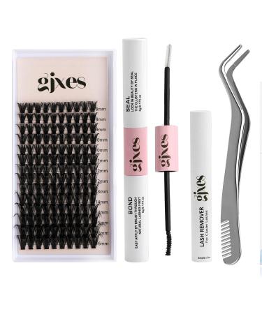 GJXES Eyelashes Extensions Kit Lash Clusters DIY Individual Lahes Mixed Length Extension Lashes 140 pcs 40D 0.07 D Curl 8-16mm Lash Bond-Seal Lash Glue Remover Lash Tweezers At Home Eyelashes Extensions Kit Easy To Use Beginners - Buy Online on GoSupps.com