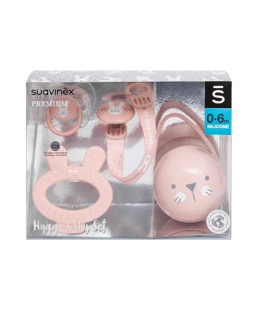Suavinex Premium Newborn Pacifier Set - Silicone Sucker & Clip Chain for Babies 0-6 Months - Buy Online on GoSupps.com