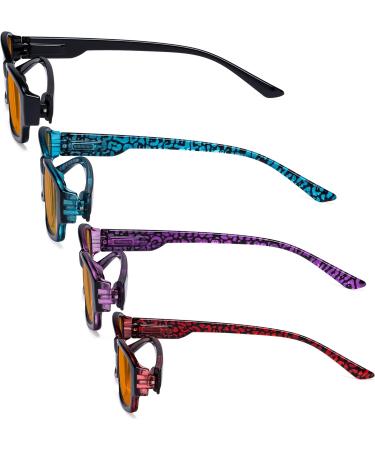 Eyekepper 4-Pack Women's Blue Light Blocking Reading Glasses - Orange Tinted +1.25 Magnification - Buy Online on GoSupps.com