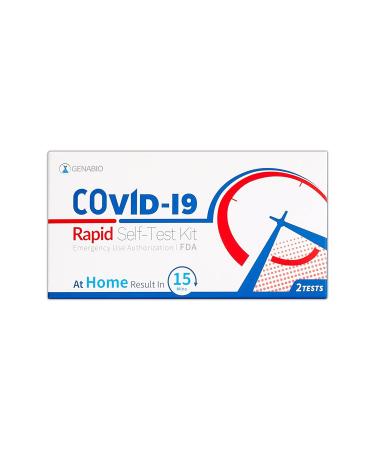 Genabio COVID-19 Rapid Self-Test Kit 2-Pack | 15 Minute Results | Non-Invasive Short Nasal Swab | HSA/FSA Eligible - Buy Online on GoSupps.com