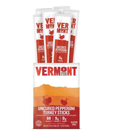 Vermont Smoke & Cure Jerky Sticks - Antibiotic-Free Turkey, Gluten-Free, Keto Snack, High Protein, Low Sugar - 24 Pack - Buy Online on GoSupps.com