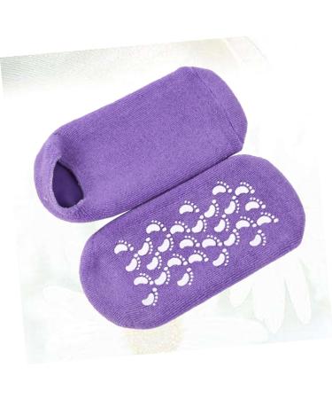 FRCOLOR 1 Pair of Spa Socks for Women Silicone Gel Moisturising Socks Socks Shoes Moisturising Women's Socks Moisturising Short Socks Foot Cotton Socks Purple - Buy Online on GoSupps.com