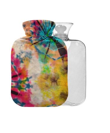 Batik Hot Water Bottle with Cover 1L Small Hot Water Bag for Pain Relief Hot and Cold Compress BPA Free