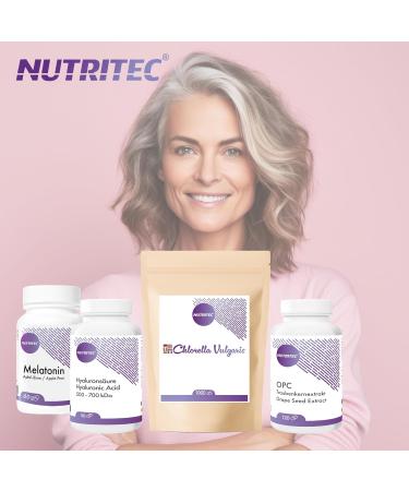 Nutritec Co KG 100 Chlorella Vulgaris 1000 pressings 500 mg algae per pressing without additives high dose vegan 5000 mg chlorella 1125 mg chlorophyll 20 mg carotenoid per day - Buy Online on GoSupps.com