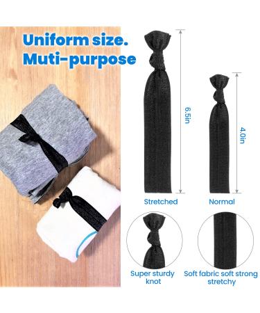 79STYLE 100pcs Black Fabric Hair Ties for Men - No Damage Knotted Hair Bands for Men Buns - Long Men Hair Accessory - Buy Online on GoSupps.com