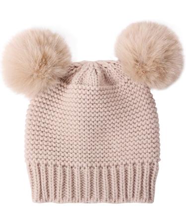 Unisex Baby Knitting Hat | Warm Beanie for Kids 3-15 Years | Frostbite Protection | Beige Toddler Knit Cap - Buy Online on GoSupps.com