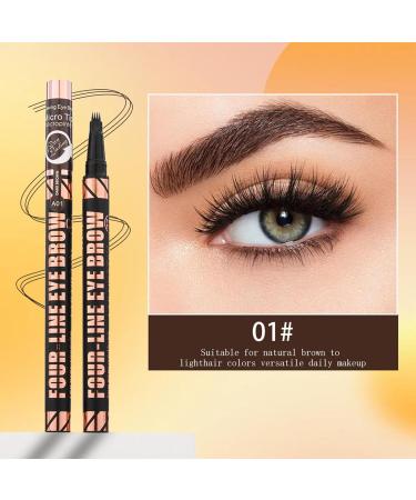 Jubepk Eyebrow Pencils Waterproof Eyebrow Tip Applicator 4 Tip Design Long Lasting Contouring 1ml Coloring Tool for Men Women Shaping and Filling in Sparse Areas - Buy Online on GoSupps.com