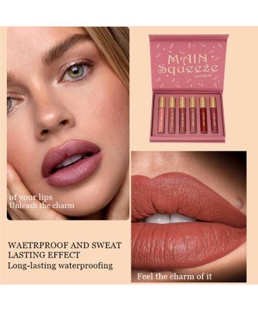  Raxove Raxove Matte Liquid Lipstick Set 6 Matte Colors Long-Lasting Velvety Finish for Banquet Makeup Comfortable and Non-Greasy - Buy Online on GoSupps.com