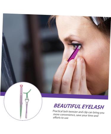 Mikinona 1 Set False Eyelash Auxiliary Tool Tweezers Eyelash Clip Eyelash Applicator Lash Clip with Comb Eyelash Comb Beauty Accessories Big Mouth Stainless Steel Eyebrow Comb - Buy Online on GoSupps.com
