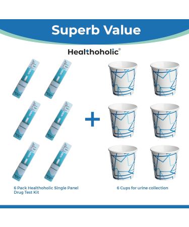 Alcohol (EtG) Detector Home Test Kit - 6 Pack Urine Testing Strips with Cups - High Sensitivity Substance Detection Tests - Buy Online on GoSupps.com