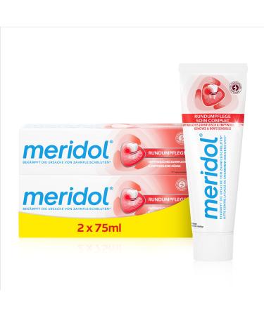 meridol toothpaste all-round care 2x75ml - daily all-round care for sensitive gums & teeth