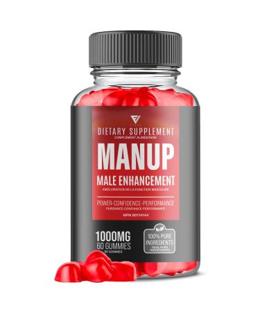 ManUp Male Gummies ManUp Advanced Strength and Overall Healthy Lifestyle Support Supplement Gummy ManUp Maximum Performance and Confidence Supplement Formula Reviews (60 Gummies)