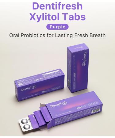 K-Nutra Dentifresh Purple - Sugar Free Oral Probiotic Tablets for Bad Breath & Gums | 4 Billion CFU 30 Tablets Grape Flavor Safe for Bedtime - Buy Online on GoSupps.com
