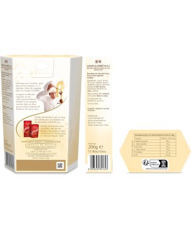 Lindt - Cornet LINDOR - Assortiment de Chocolats Blancs - C ur fondant - Id al pour No l 200g Blanc 200g - Buy Online on GoSupps.com