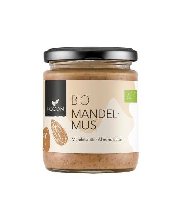 Foodin Organic Almond Butter - 100% Organic Gluten-Free Vegan (2 x 250g) - Excellent Protein & Healthy Fats - Buy Online on GoSupps.com
