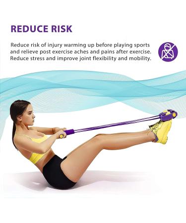 Pedal Resistance Band - 4-Tube Ankle Puller Fitness Trainer for Women - Multifunctional Workout Tension Rope for Abdomen, Waist, Arm, and Tummy Exercise - Buy Online on GoSupps.com