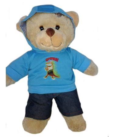8" / 20cm Cute Dinosaur Hoodie and Jeans Outfit Teddy Bear Outfit / Teddy Clothes - BEAR NOT INCLUDED 8" Outfit