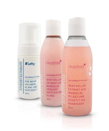 degenhardt Care Set 4 Wig Shampoo Wig Conditioner Styling Foam for Wig Care Synthetic Fiber