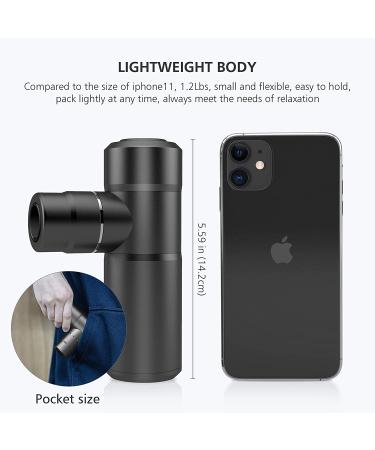 Comfier Mini Massage Gun - Lightweight Portable Deep Tissue Massager for Athletes - USB Charging, Super Quiet - Gifts for Men and Women - Black - Buy Online on GoSupps.com