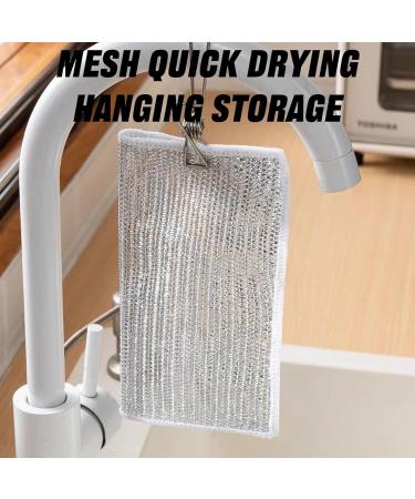 Double Stainless Steel Scrubber Multipurpose Wire Dishwashing Rags Non Scratch Wire Dish Cloth Multipurpose Wire Miracle Cleaning Cloths 2-in-1 Cast Iron Scrubber Ancienflow Scrubber (10PC) - Buy Online on GoSupps.com