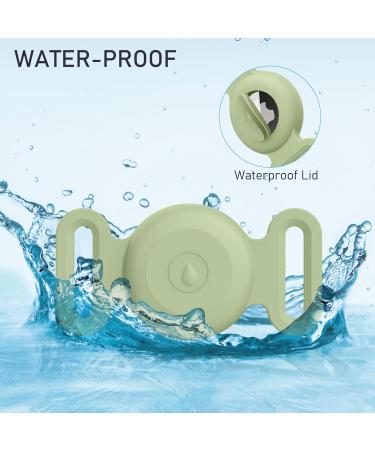 Airtag Dog Collar Pet Silicone Protective Case for GPS Tracking Finder Protective Cover Compatible with Apple Airtag Safety and Anti-lost (Matcha green+Lavender Middle) Matcha green+Lavender Middle - Buy Online on GoSupps.com